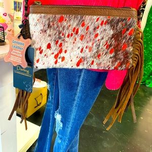 American Darling Red Acid Hair-On-Hide Small Crossbody